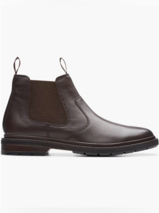 Clarks Men\'s Dark Brown Leather Chukka Chelsea Boots main image 4